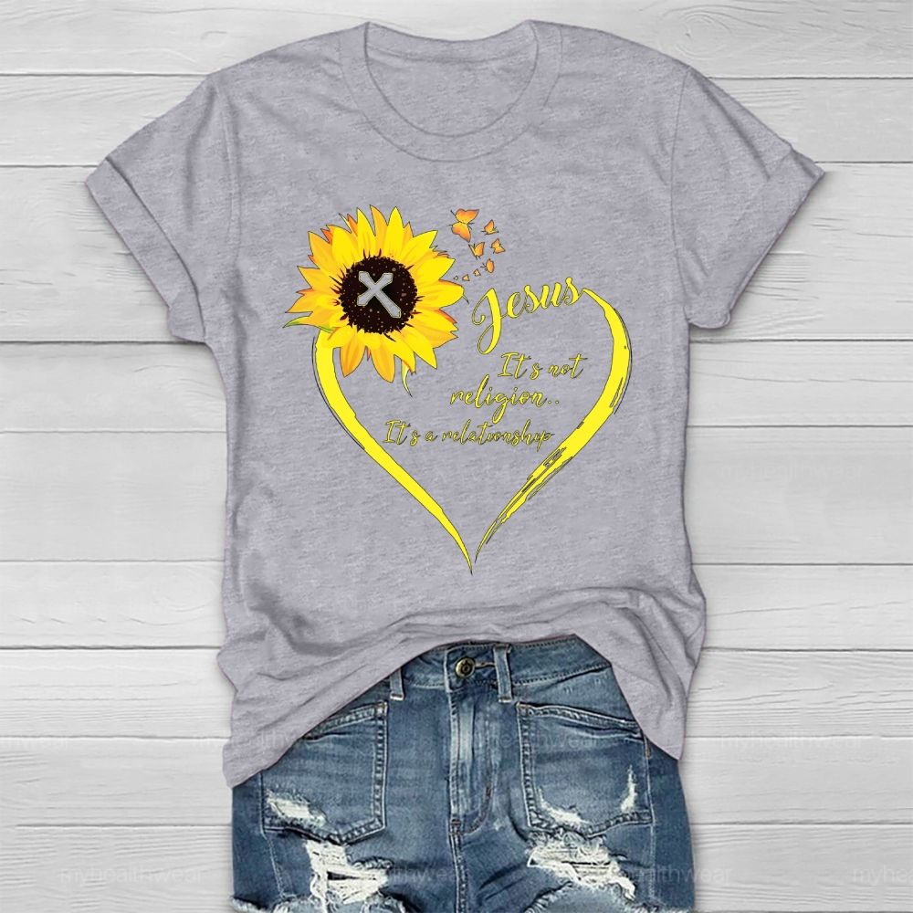 Jesus It Is Not Religion It's A Relationship  Healthwear T-shirt