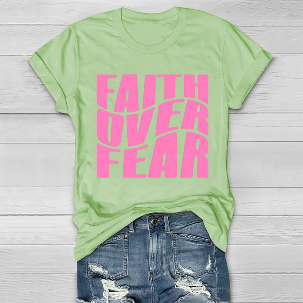 Faith Over Fear Christian  Healthwear T-shirt
