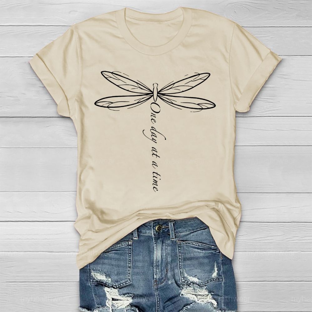One Day At A Time Dragonfly  Healthwear T-shirt