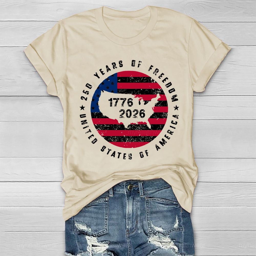 250 Years Of Freedom  United States 250th Anniversary  Healthwear T-shirt
