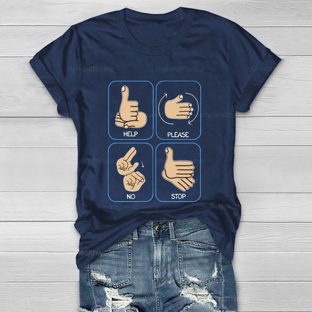 Help   Please   No  Stop   Healthwear T-shirt