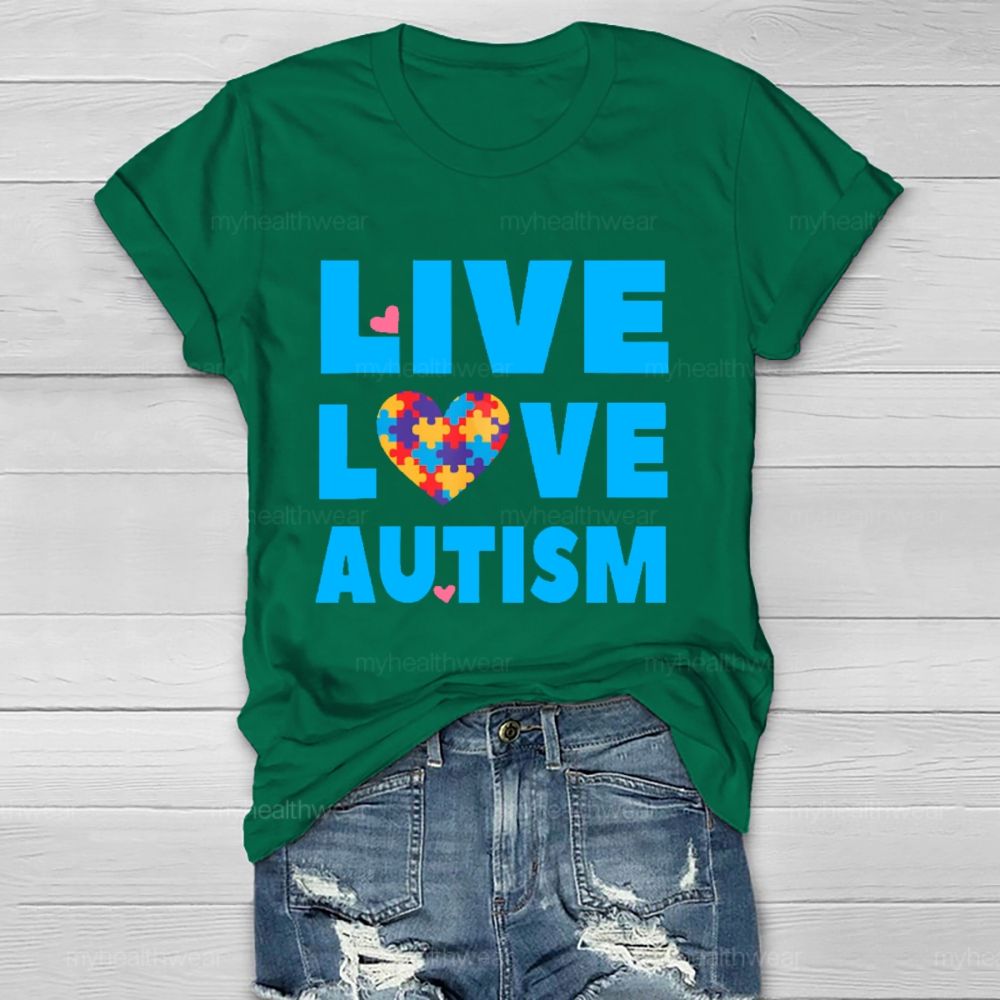 Live Love Autism  Healthwear T-shirt