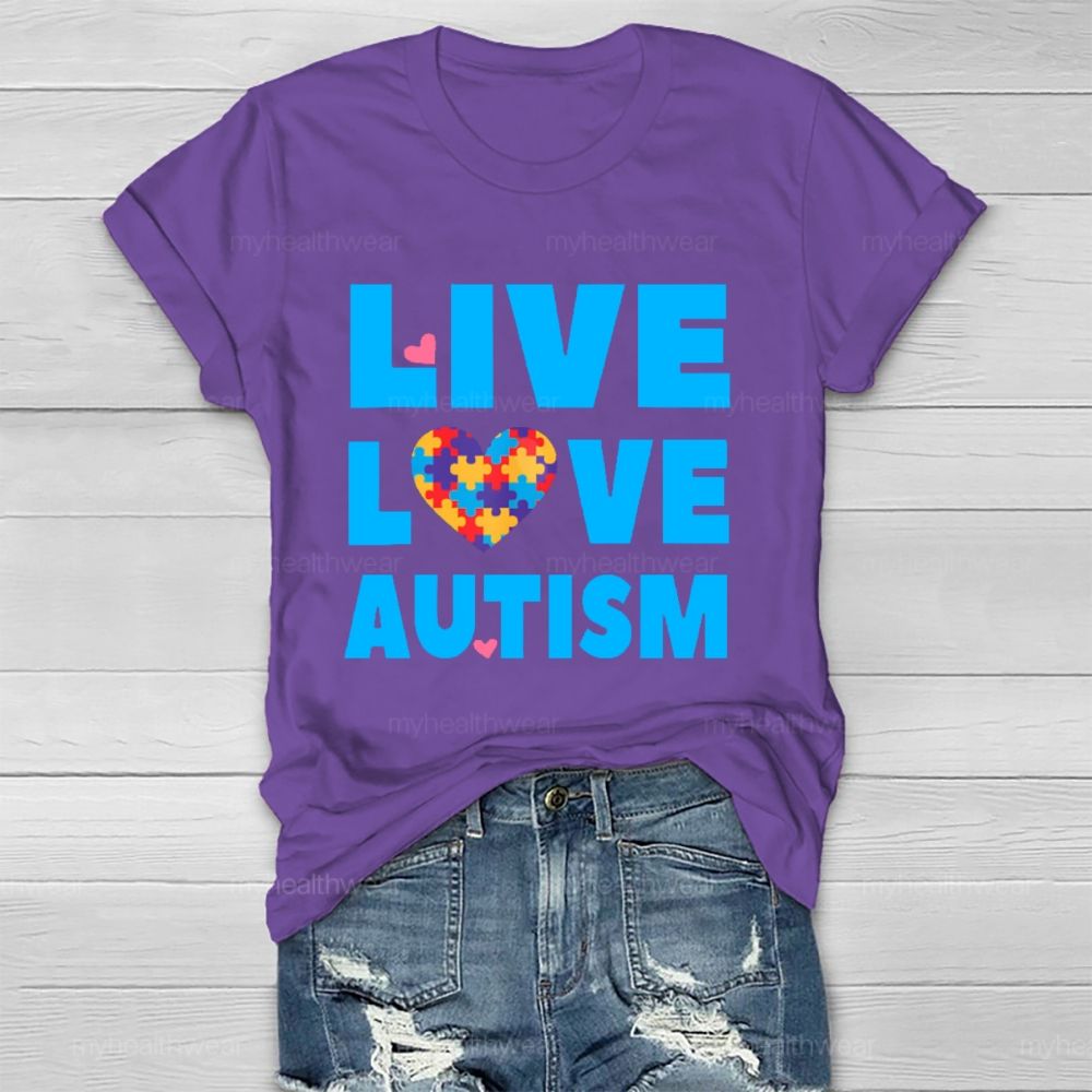 Live Love Autism  Healthwear T-shirt