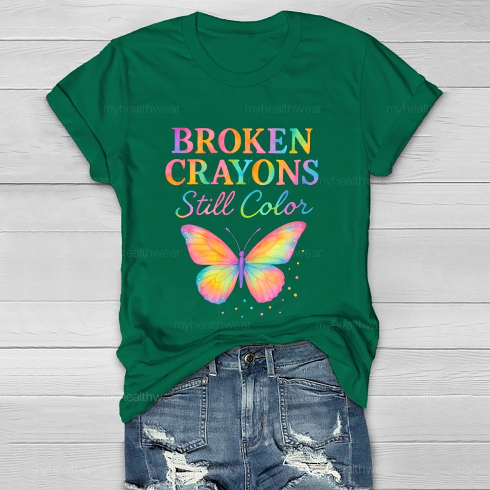 Broken Crayons Still Color Butterfly Polka Dots  Healthwear T-shirt