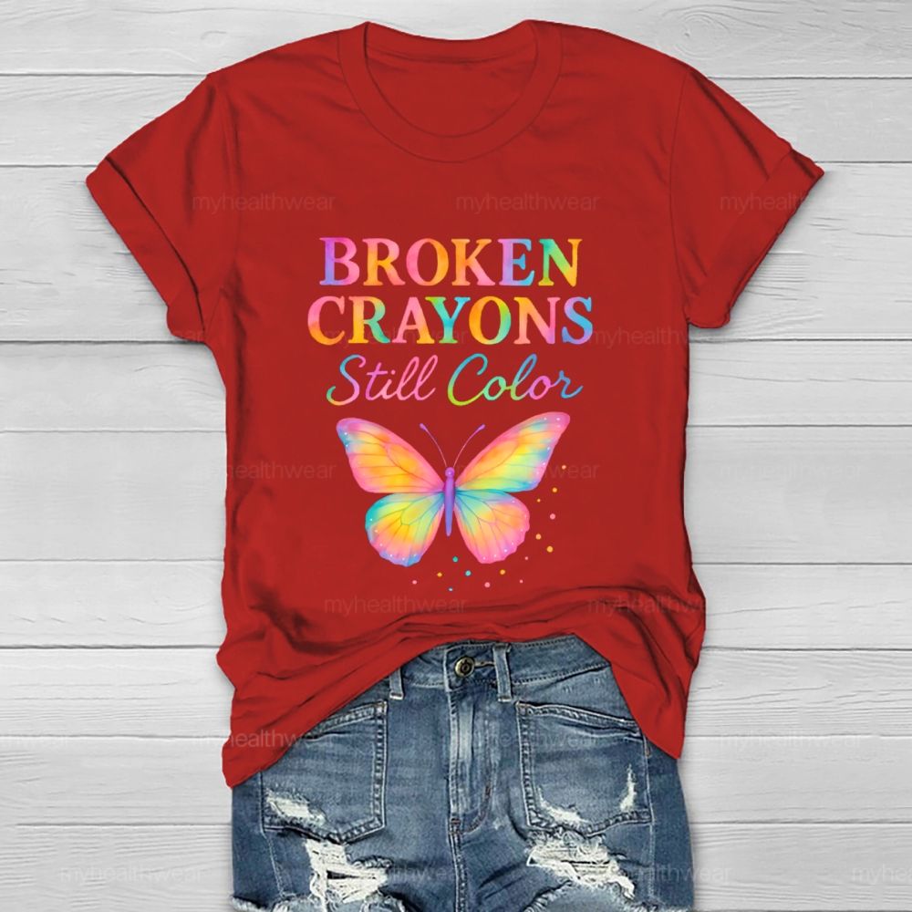 Broken Crayons Still Color Butterfly Polka Dots  Healthwear T-shirt