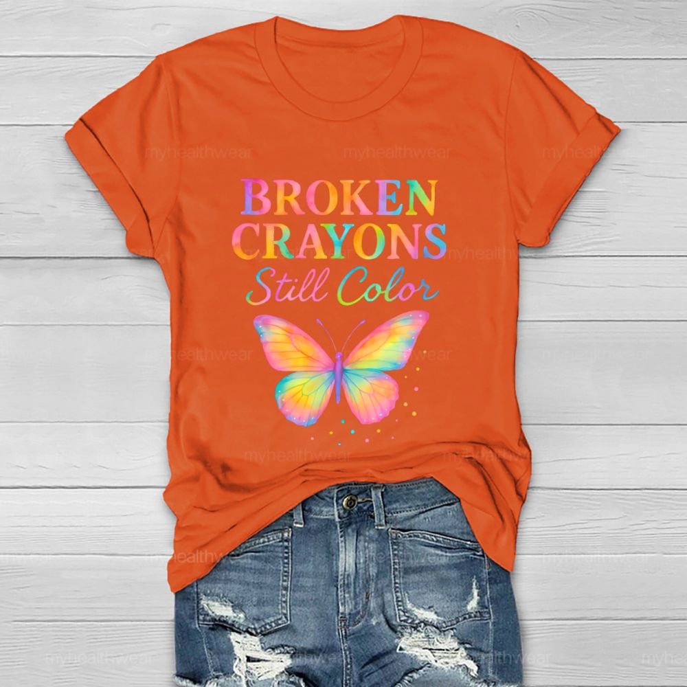Broken Crayons Still Color Butterfly Polka Dots  Healthwear T-shirt