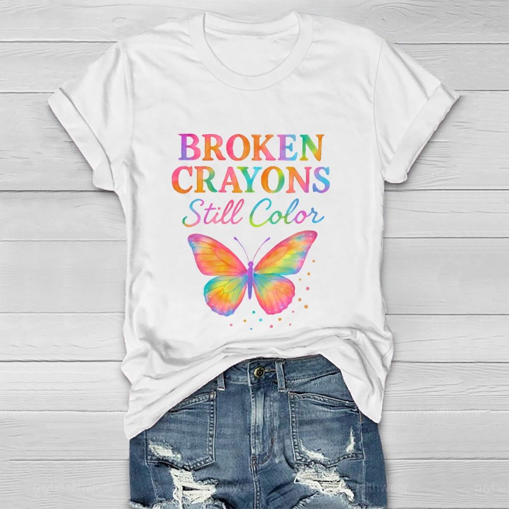 Broken Crayons Still Color Butterfly Polka Dots  Healthwear T-shirt