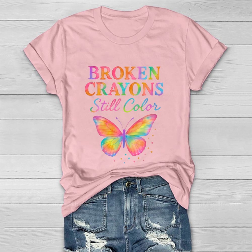 Broken Crayons Still Color Butterfly Polka Dots  Healthwear T-shirt