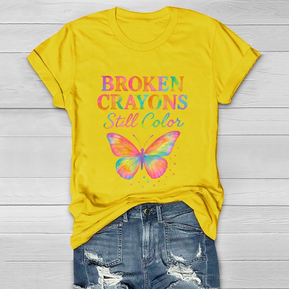 Broken Crayons Still Color Butterfly Polka Dots  Healthwear T-shirt