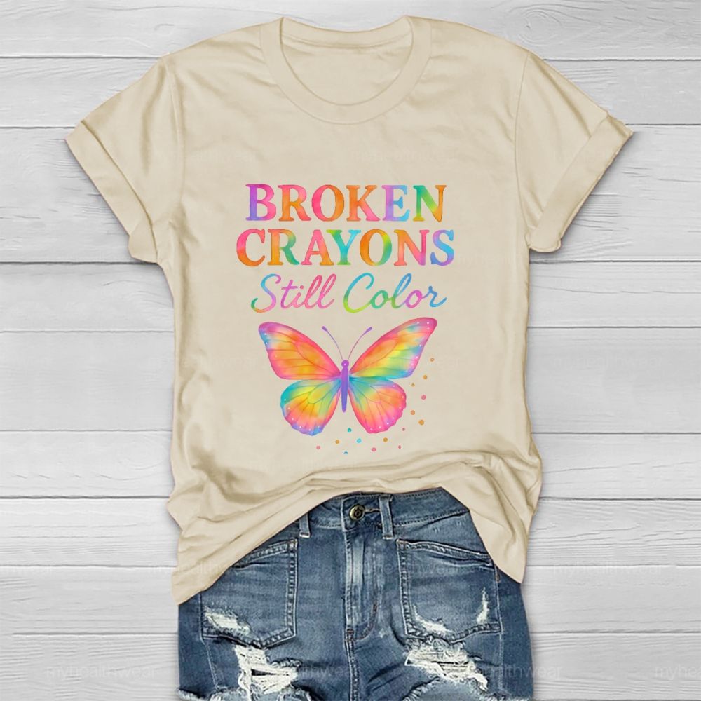 Broken Crayons Still Color Butterfly Polka Dots  Healthwear T-shirt