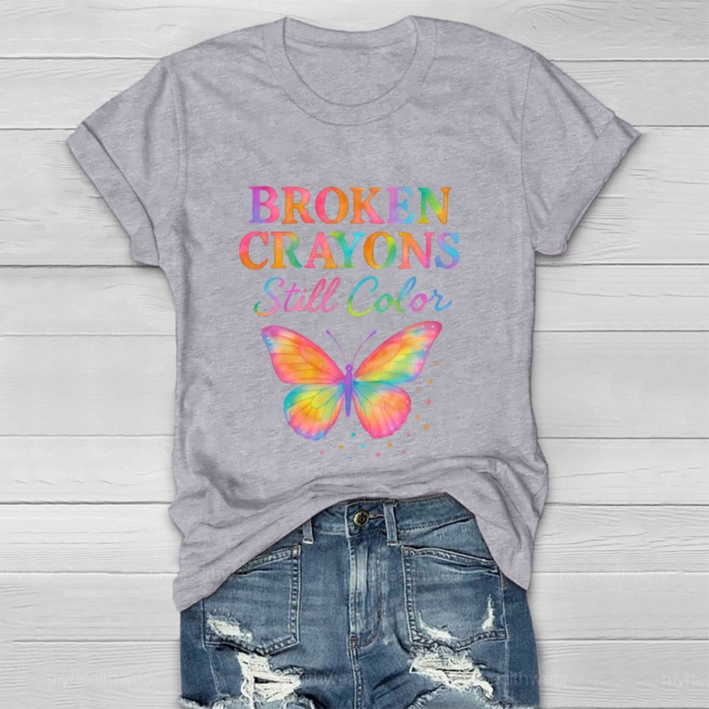 Broken Crayons Still Color Butterfly Polka Dots  Healthwear T-shirt