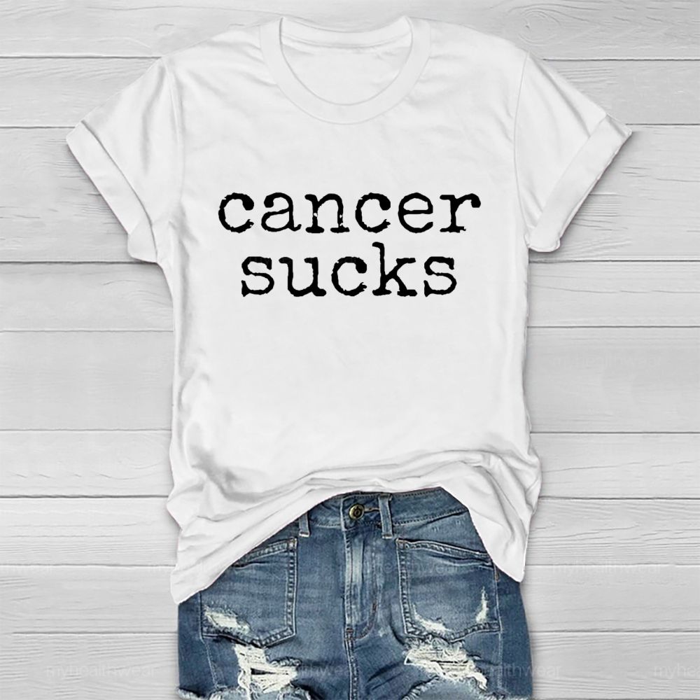 Cancer Sucks Letters Healthwear T-shirt