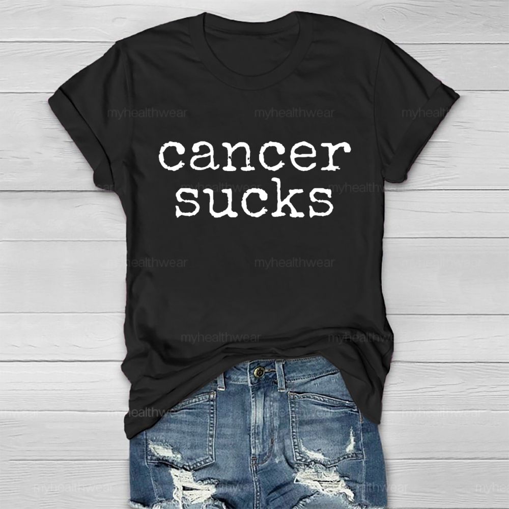 Cancer Sucks Letters Healthwear T-shirt