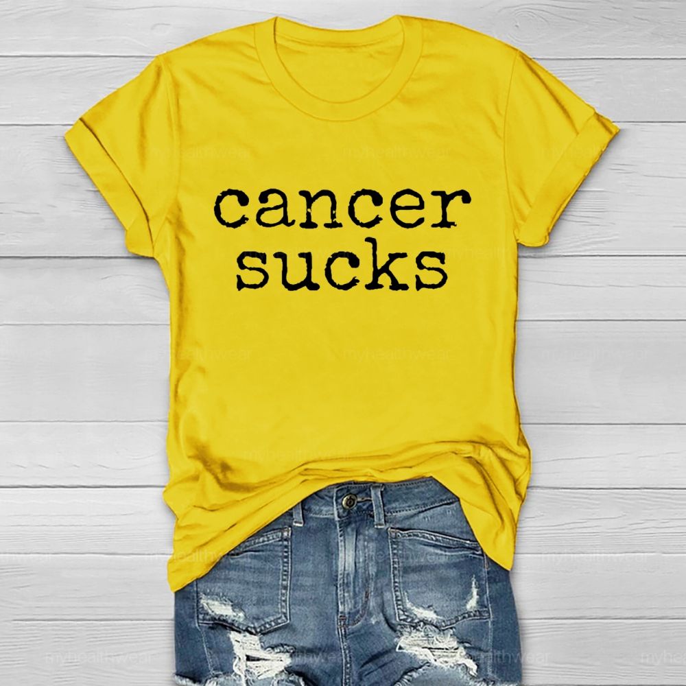 Cancer Sucks Letters Healthwear T-shirt