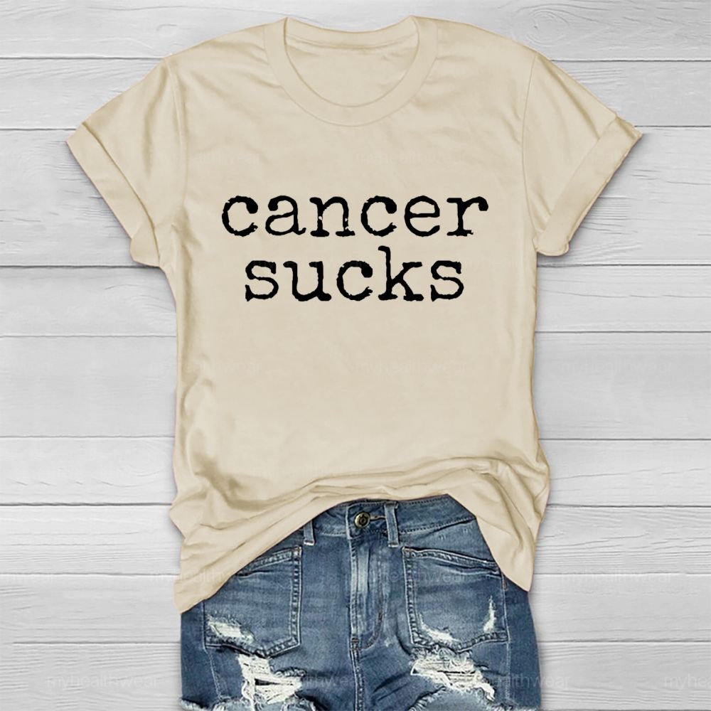 Cancer Sucks Letters Healthwear T-shirt