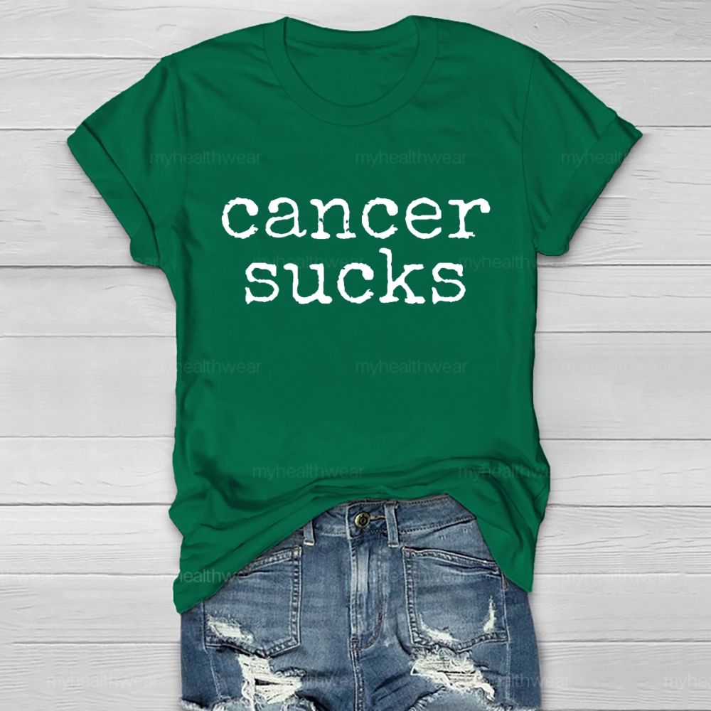 Cancer Sucks Letters Healthwear T-shirt