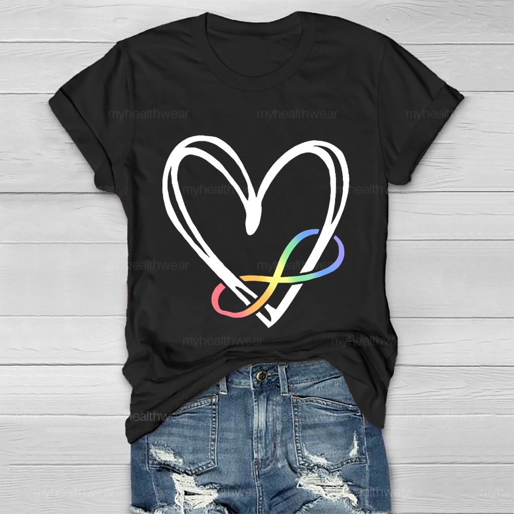 Infinity Symbol Heart  Healthwear T-shirt