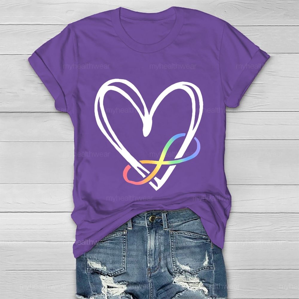 Infinity Symbol Heart  Healthwear T-shirt