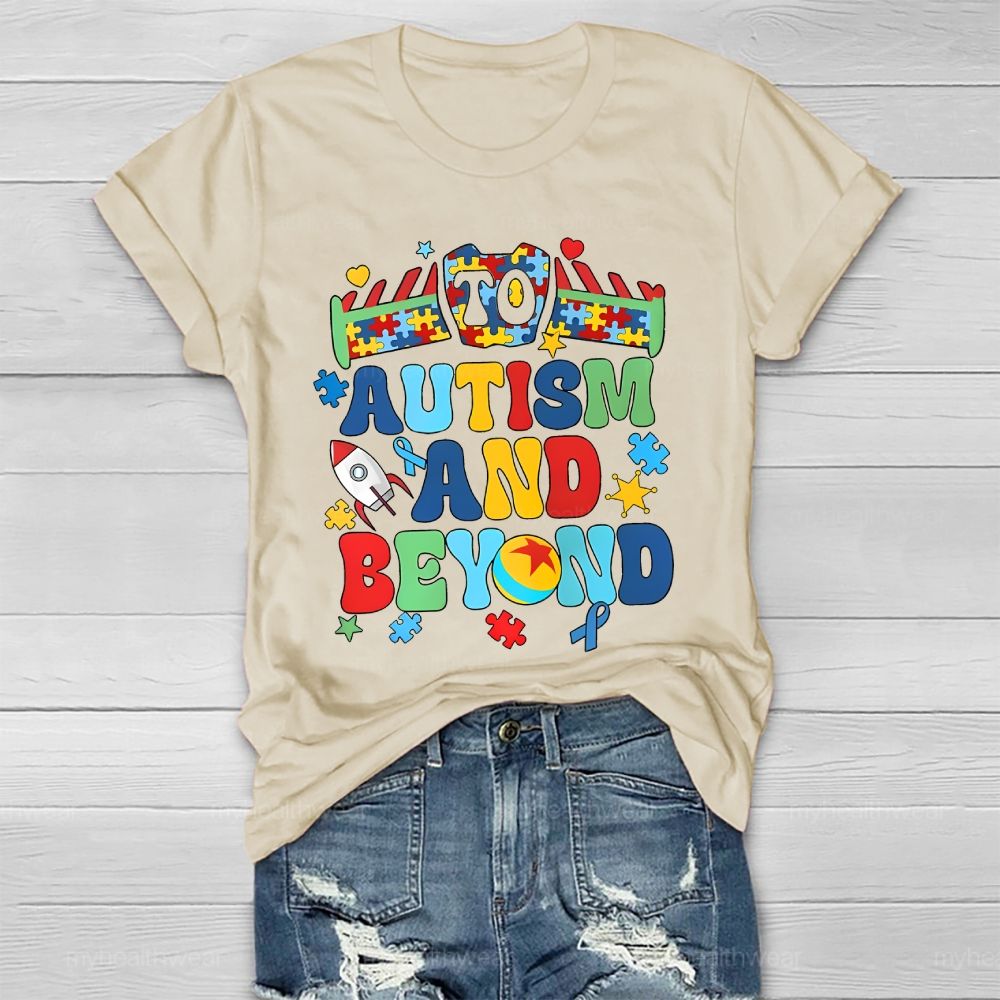 To Autism And Beyond Letters  Healthwear T-shirt