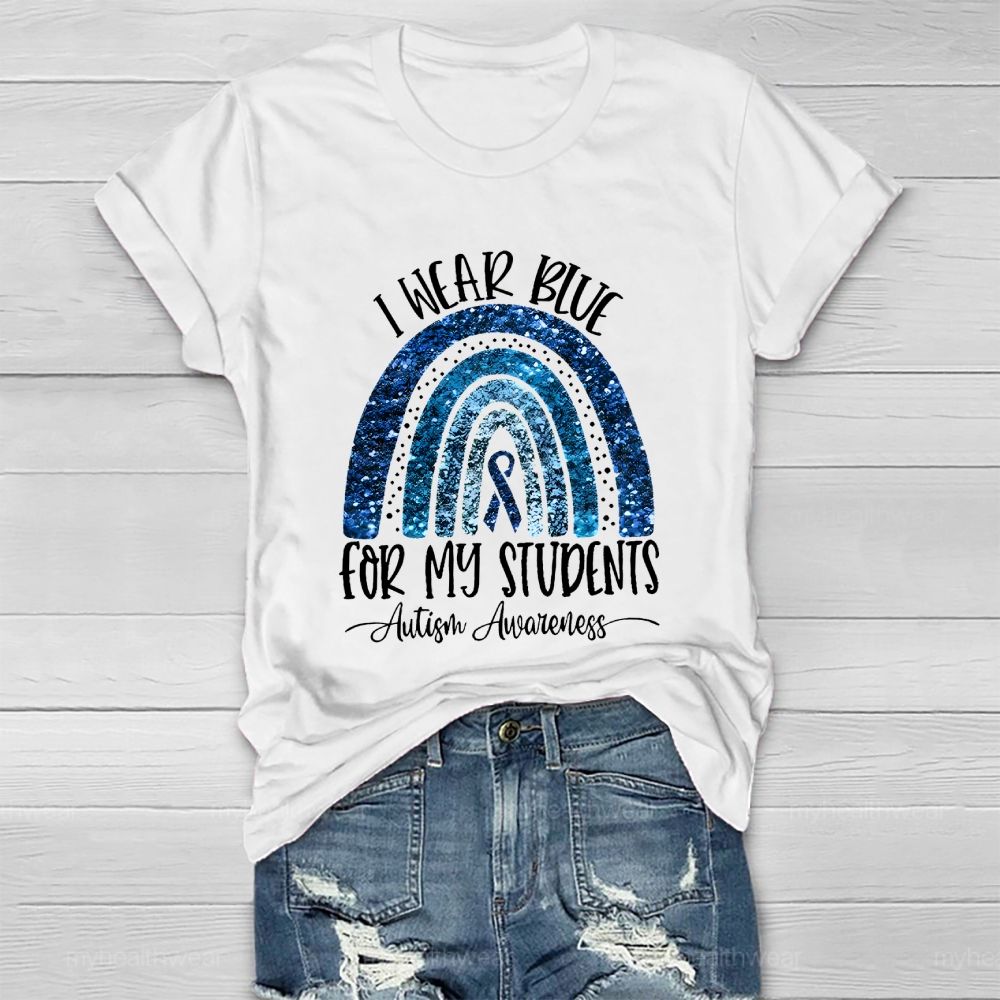 I Wear Blue For My Students   Healthwear T-shirt