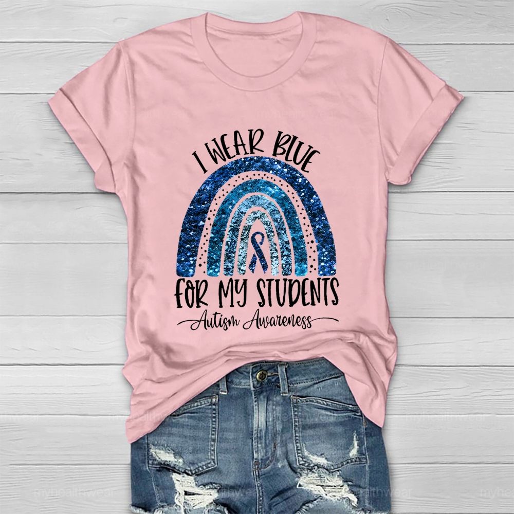I Wear Blue For My Students   Healthwear T-shirt