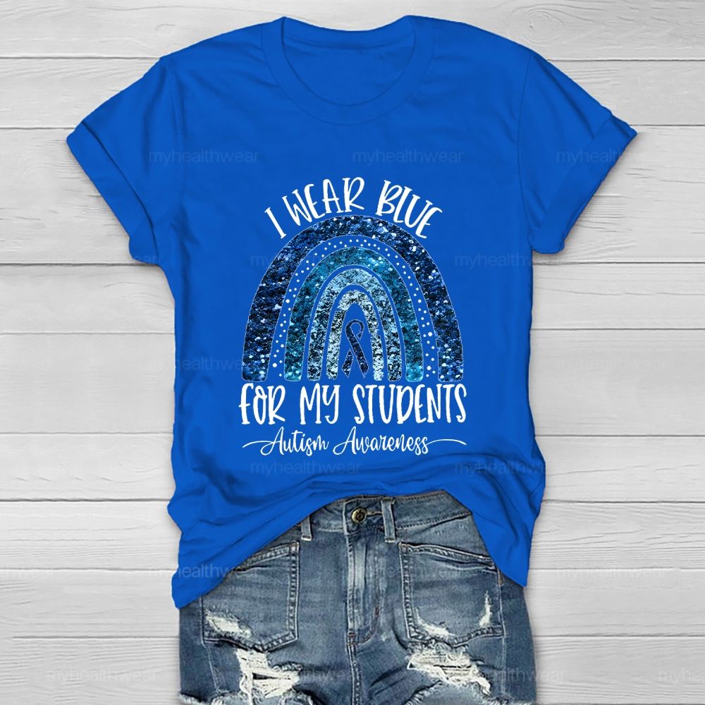I Wear Blue For My Students   Healthwear T-shirt