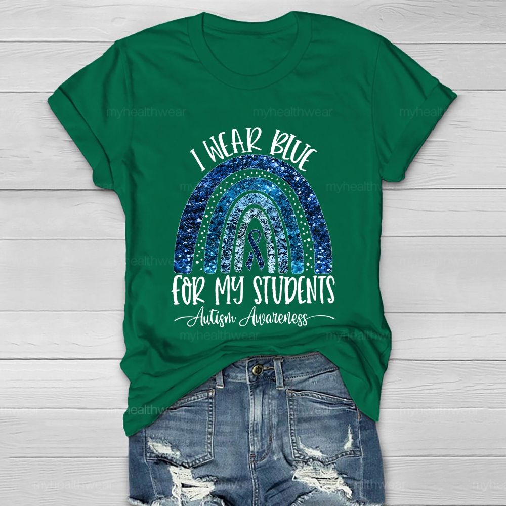 I Wear Blue For My Students   Healthwear T-shirt