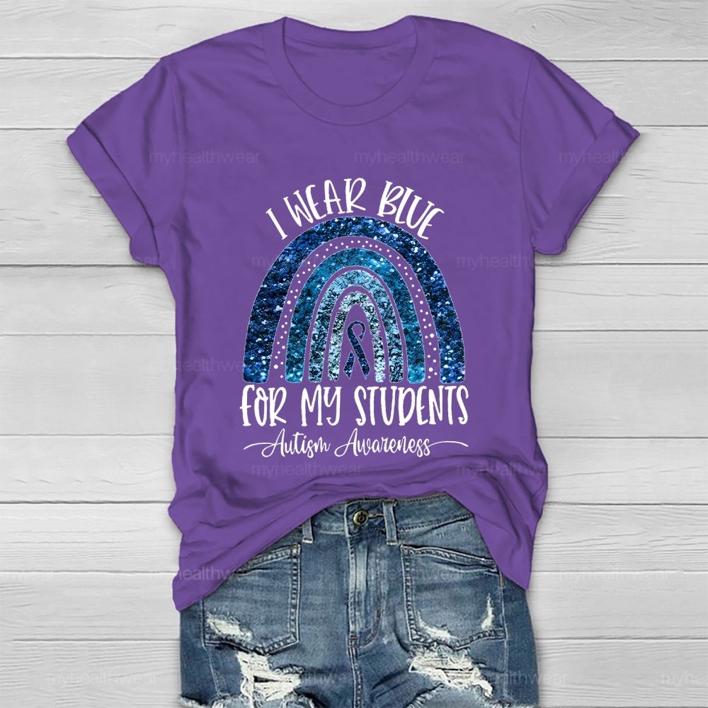 I Wear Blue For My Students   Healthwear T-shirt