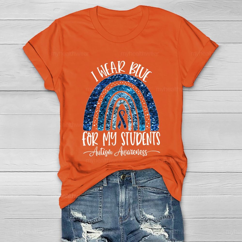 I Wear Blue For My Students   Healthwear T-shirt