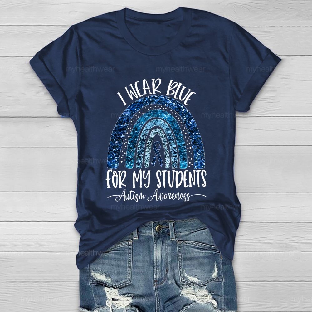 I Wear Blue For My Students   Healthwear T-shirt