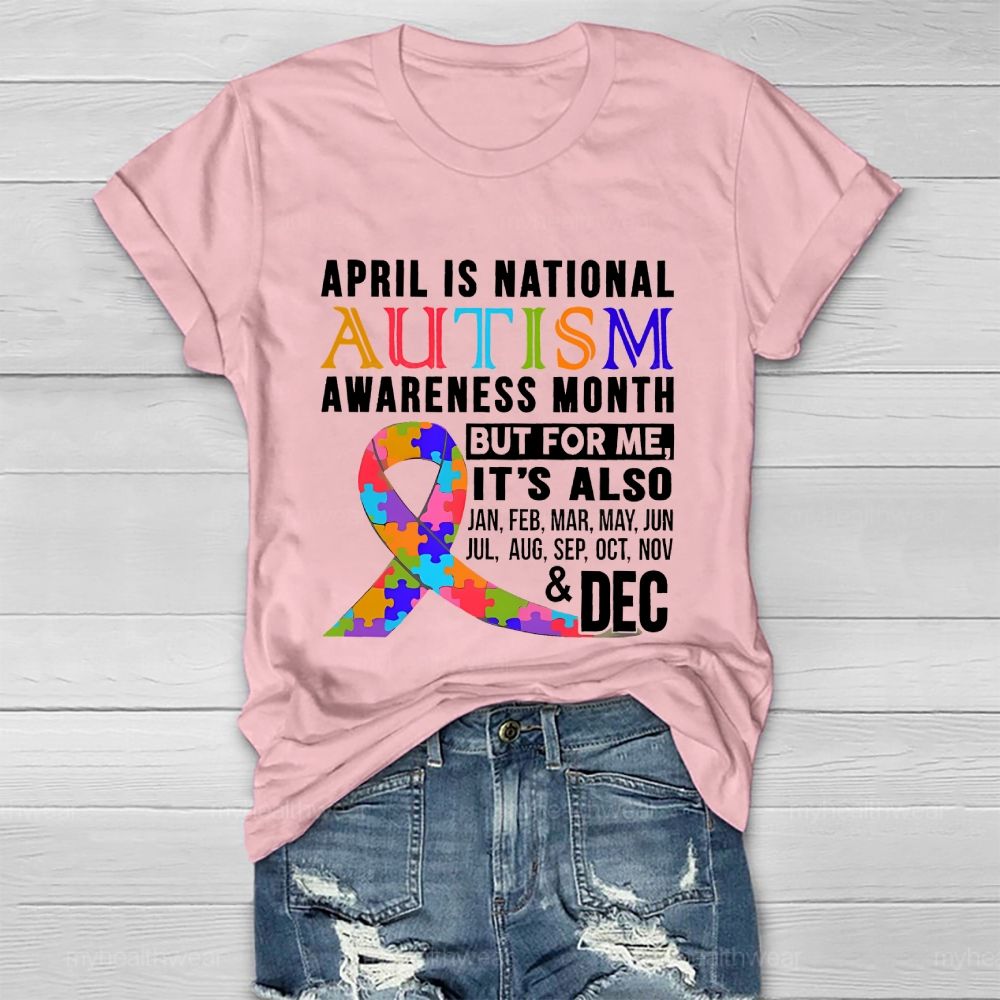 April Is National Autism Awareness Month  Healthwear T-shirt