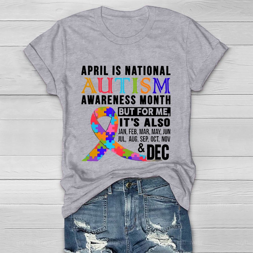 April Is National Autism Awareness Month  Healthwear T-shirt
