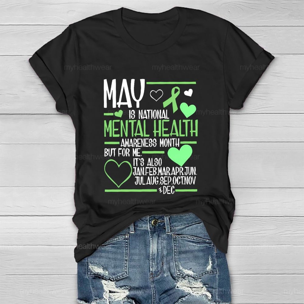 May Is National Mental Health Awareness Month  Healthwear T-shirt