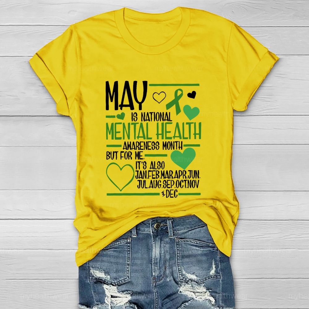 May Is National Mental Health Awareness Month  Healthwear T-shirt