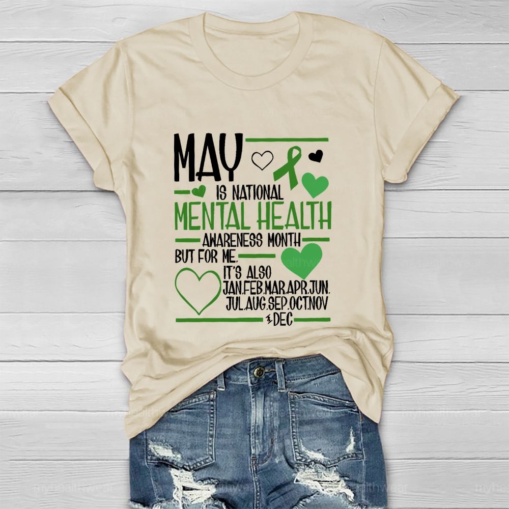 May Is National Mental Health Awareness Month  Healthwear T-shirt