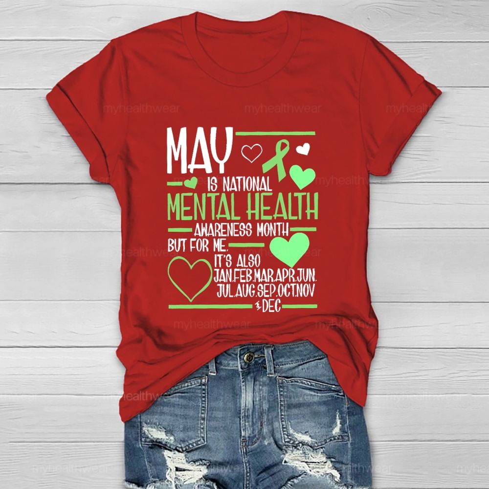 May Is National Mental Health Awareness Month  Healthwear T-shirt
