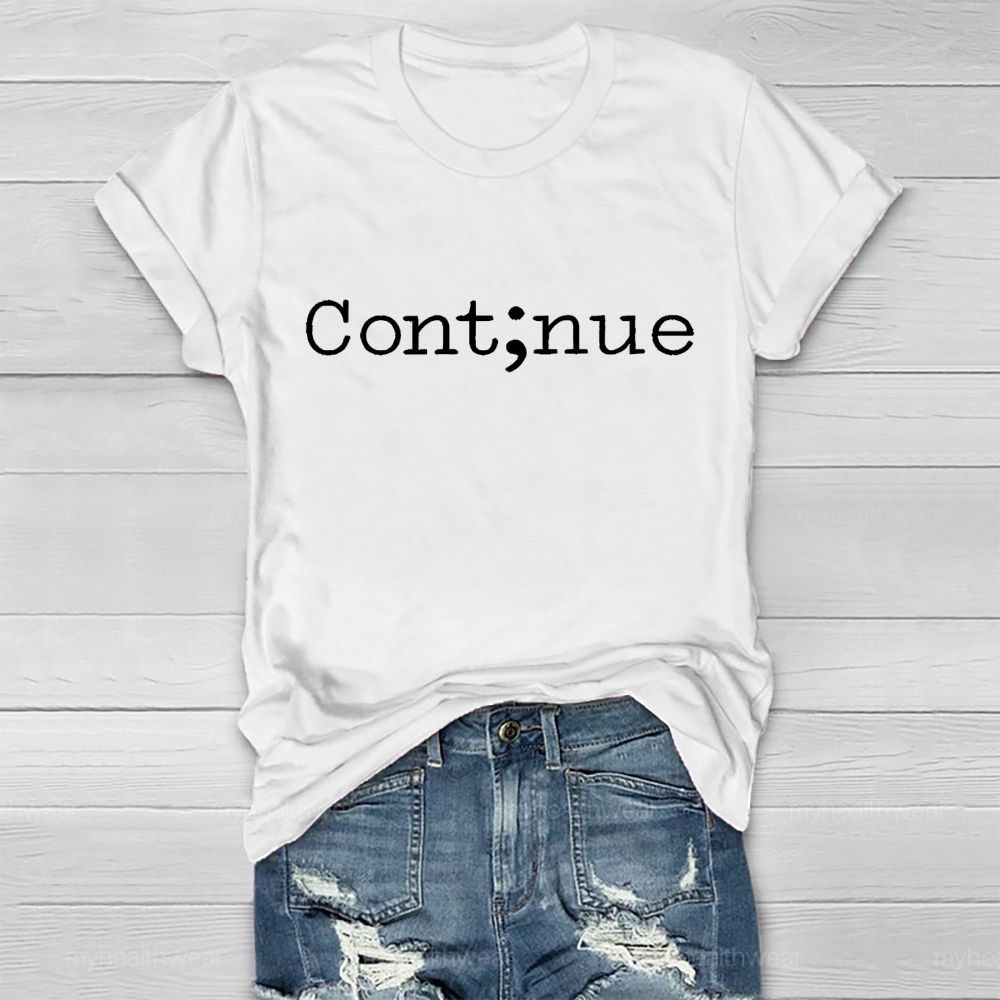 Continue  Letters  Healthwear T-shirt