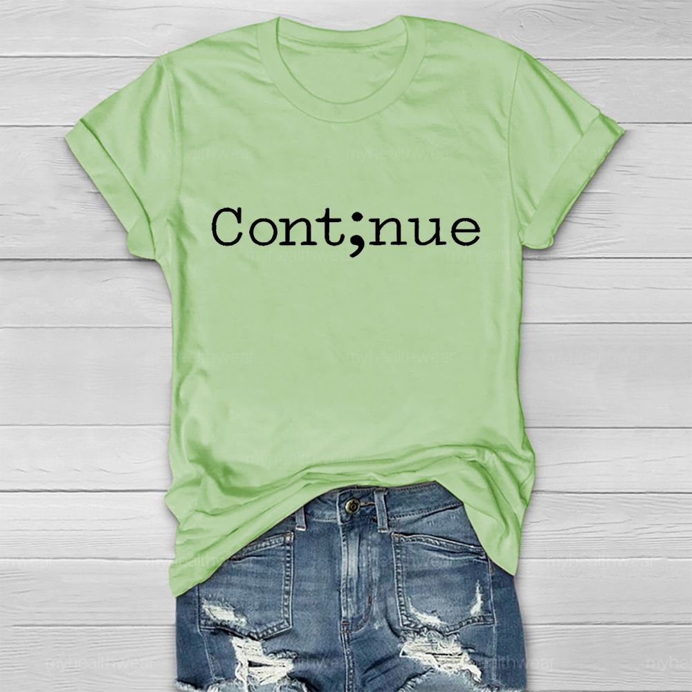 Continue  Letters  Healthwear T-shirt