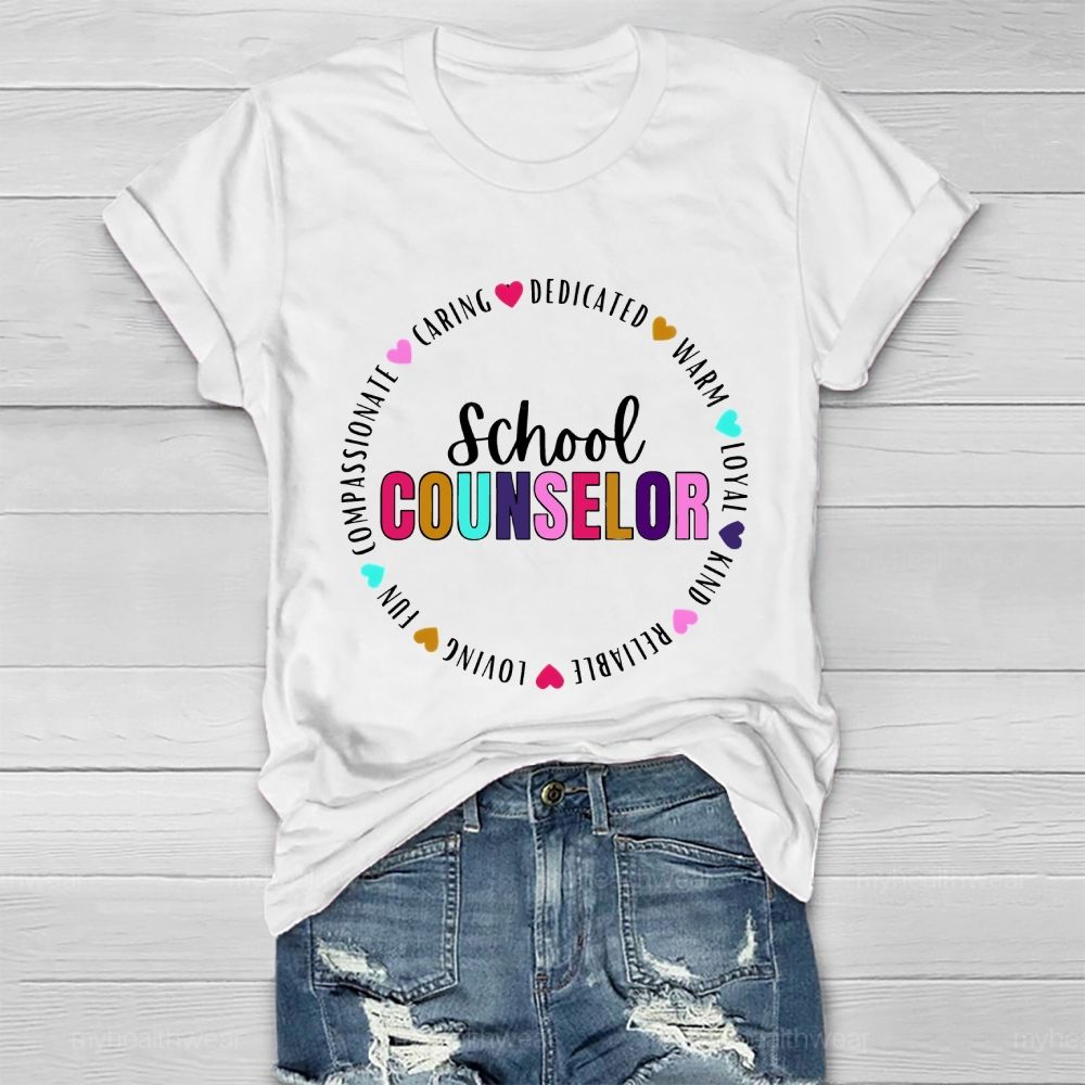 School Counselor  Fun  Compassionate   Healthwear T-shirt