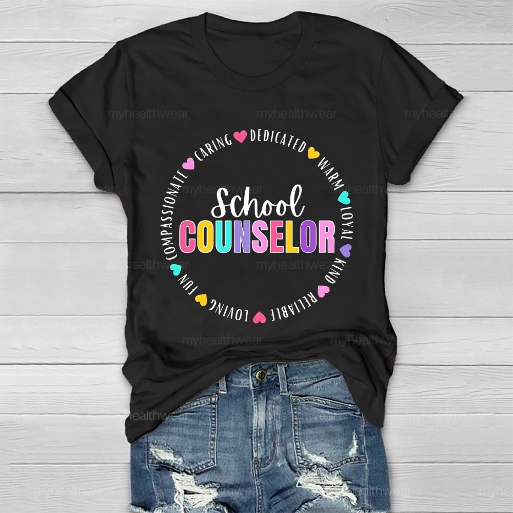 School Counselor  Fun  Compassionate   Healthwear T-shirt