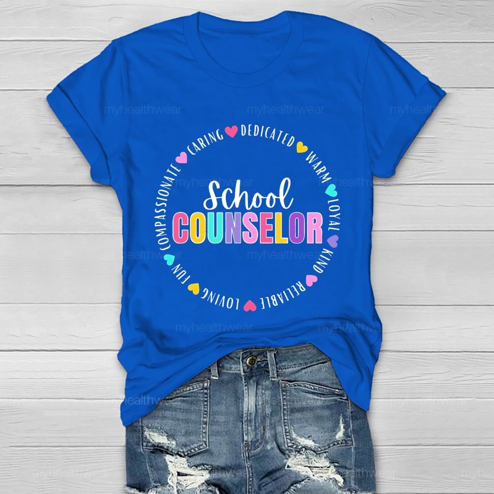 School Counselor  Fun  Compassionate   Healthwear T-shirt