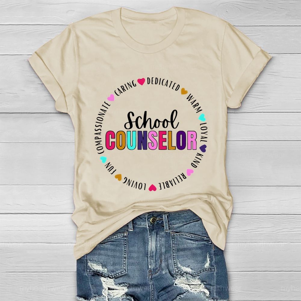 School Counselor  Fun  Compassionate   Healthwear T-shirt
