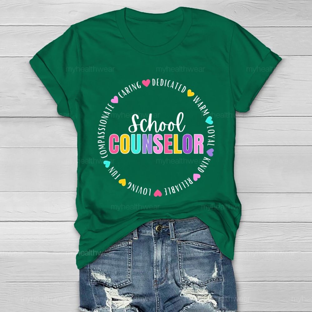 School Counselor  Fun  Compassionate   Healthwear T-shirt