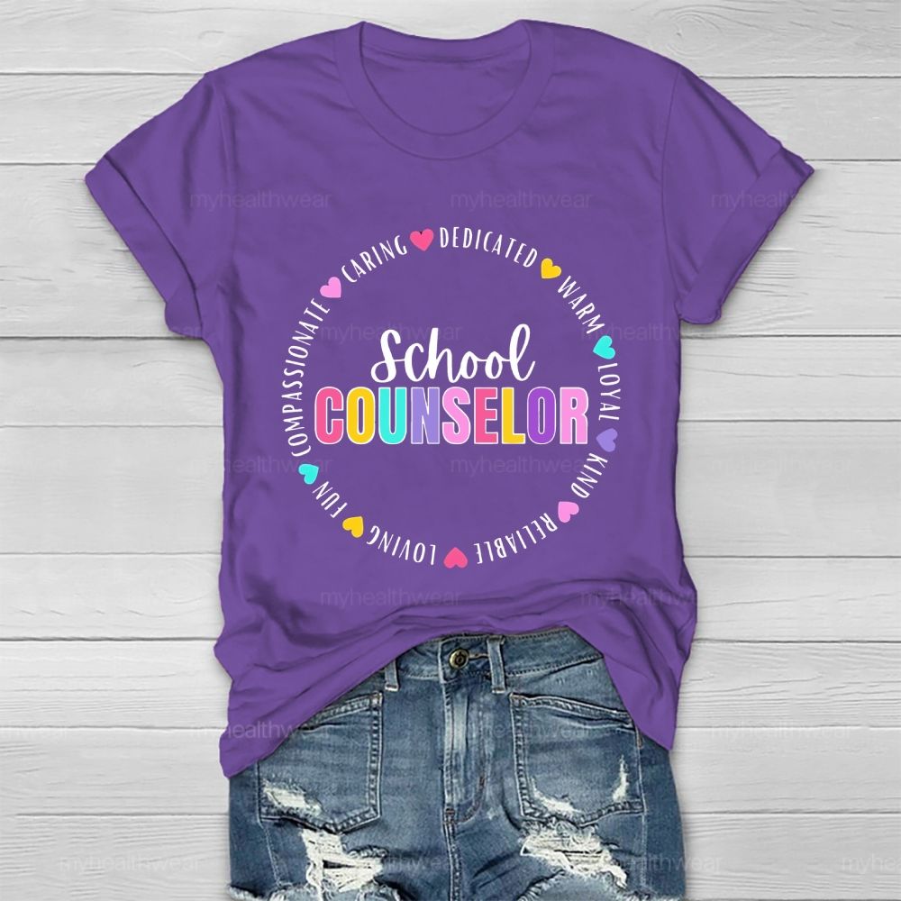 School Counselor  Fun  Compassionate   Healthwear T-shirt