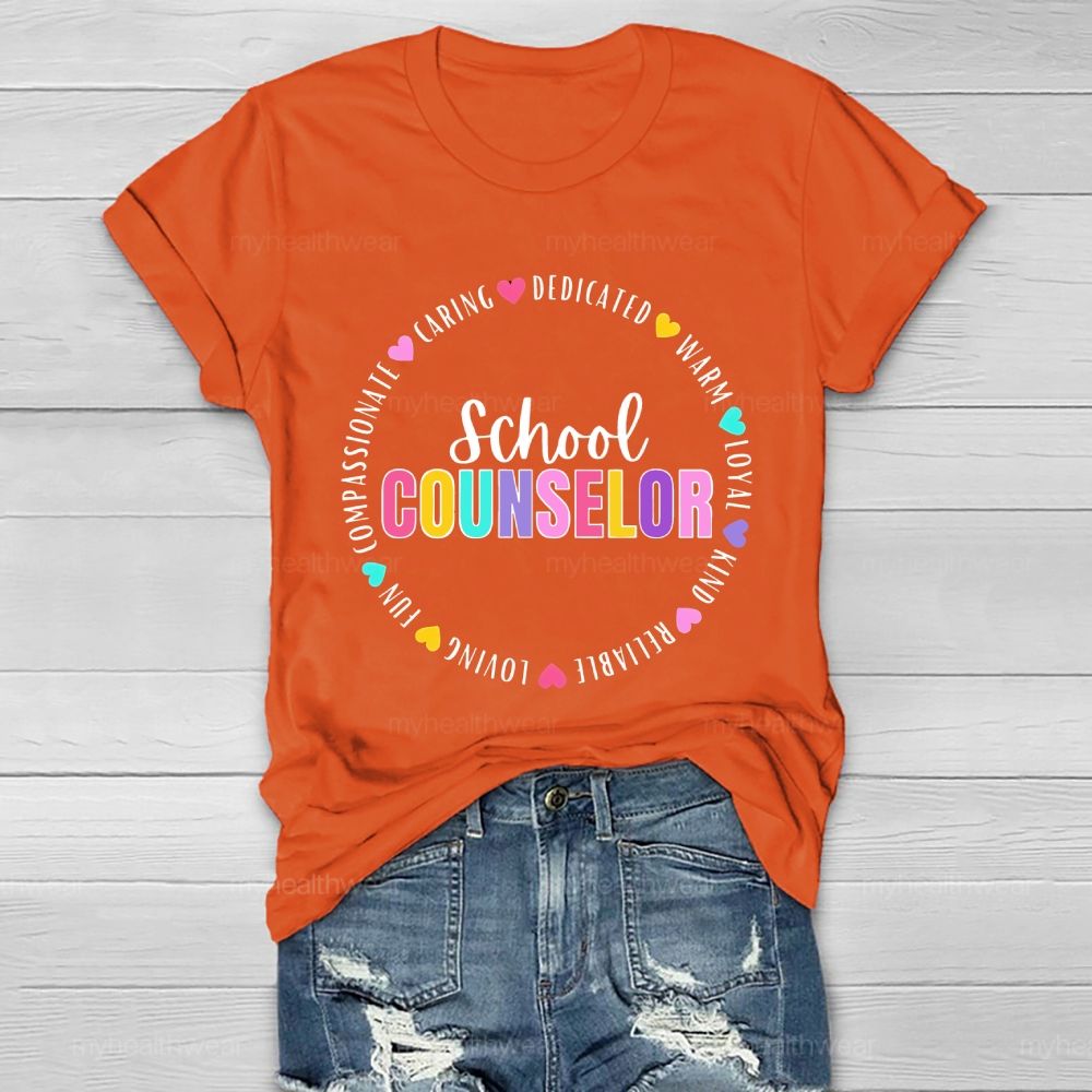 School Counselor  Fun  Compassionate   Healthwear T-shirt
