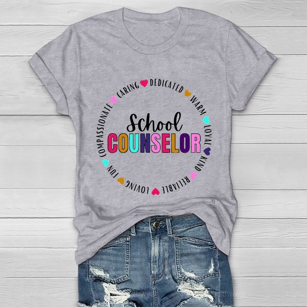 School Counselor  Fun  Compassionate   Healthwear T-shirt