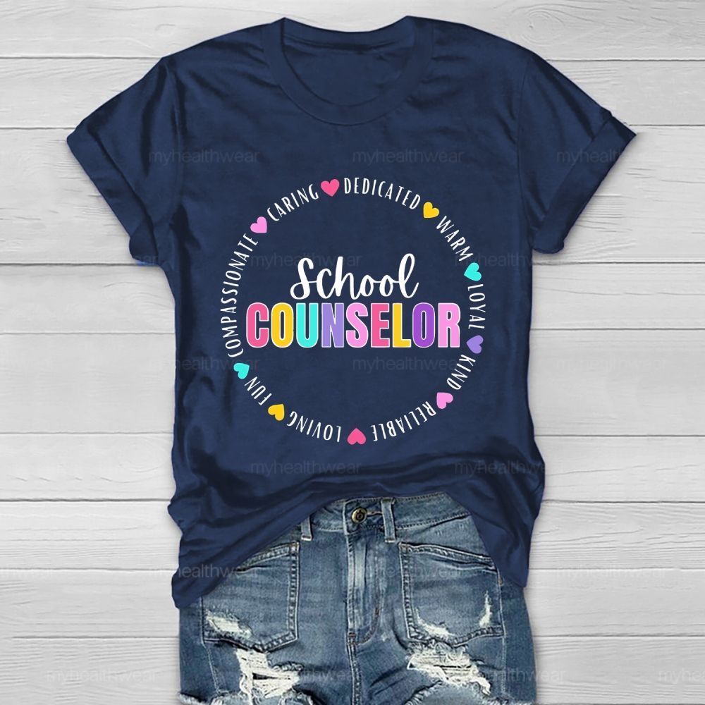 School Counselor  Fun  Compassionate   Healthwear T-shirt