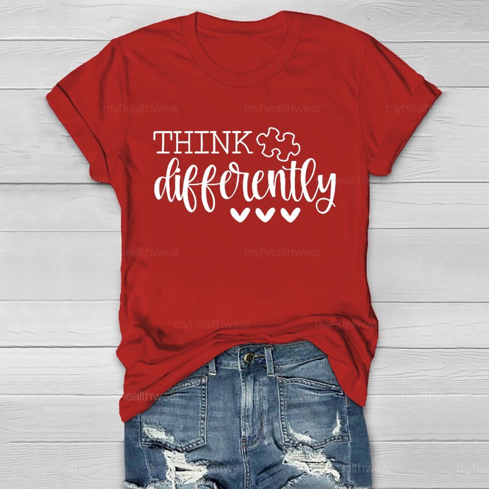 Think Differently  Letters  Healthwear T-shirt