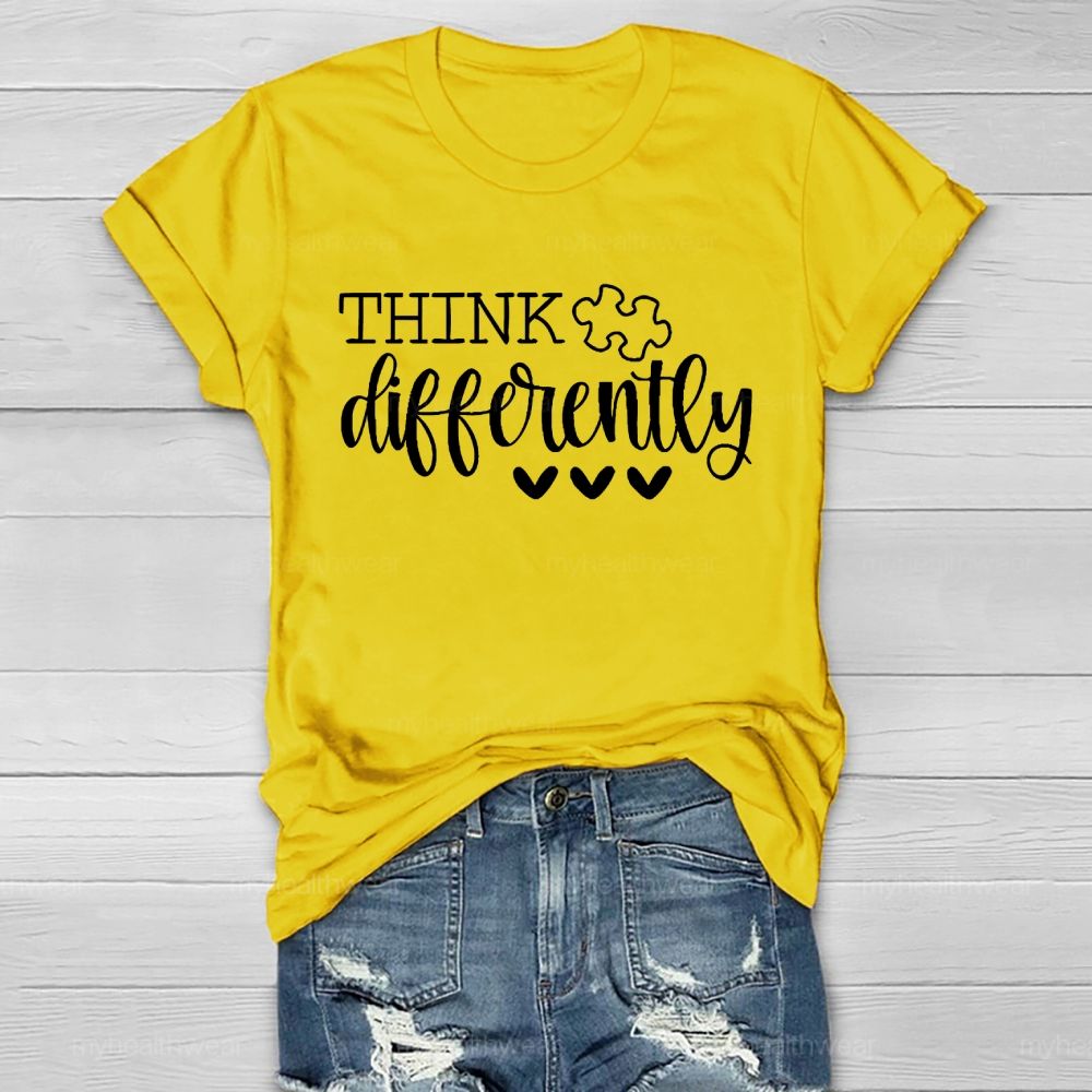 Think Differently  Letters  Healthwear T-shirt