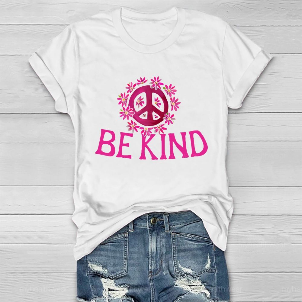 Be Kind Flowers Symbols  Healthwear T-shirt